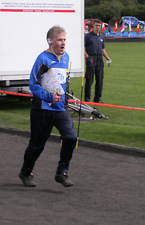 Hans in the finish corridor