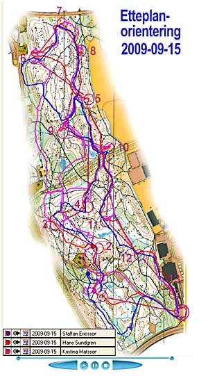 Karta över Etteplan-orientering