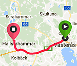 Västerås till Hallstahammar