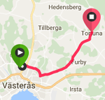 Västerås till Tortuna