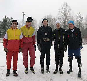 Hans, Jan, Bo, Rolf, Leif före start