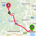 Västerås till Ramnäs