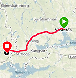 Västerås till Fellingsbro