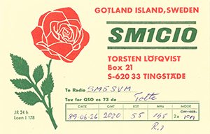 QSL card front