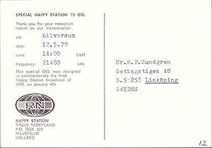 QSL card back