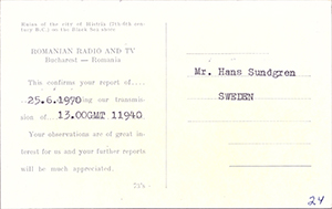 QSL card back