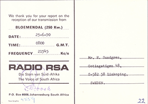 QSL card back