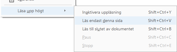Adobe Acrobat kommando Läsa upp